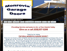 Tablet Screenshot of monroviagaragedoors.com